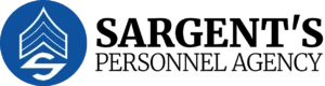 Sargent’s Personnel Agency logo with a blue emblem and bold text.