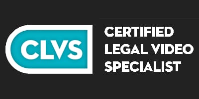 CLVS Certified Legal Video Specialist logo.