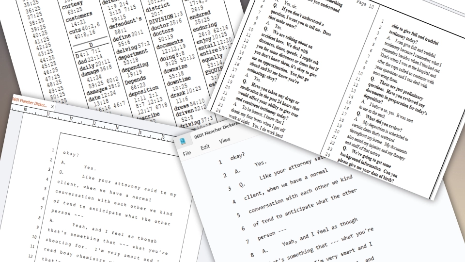 Court Reporting Software Screenshots Court reporting software screenshots.
